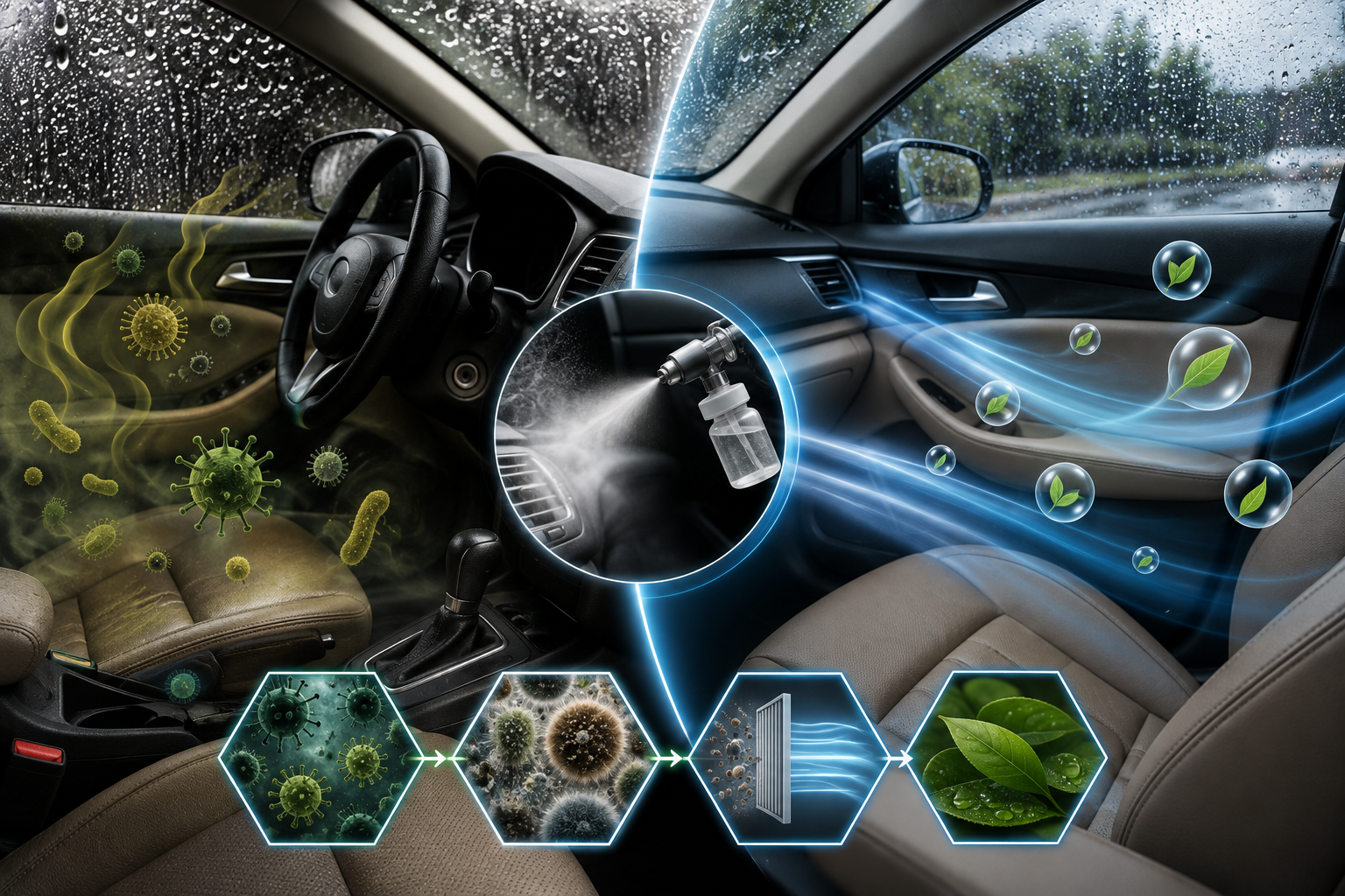Why Your Car Smells Musty During Monsoon & How Professional 3M GermKleen Treatment Helps