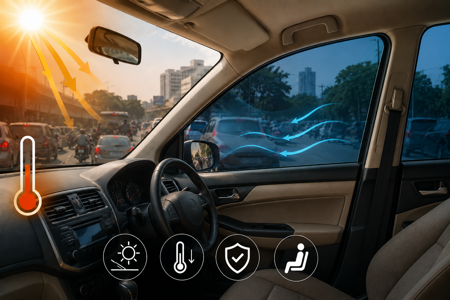 Can 3M Sun Control Film Improve Comfort During Bangalore Traffic Jams?