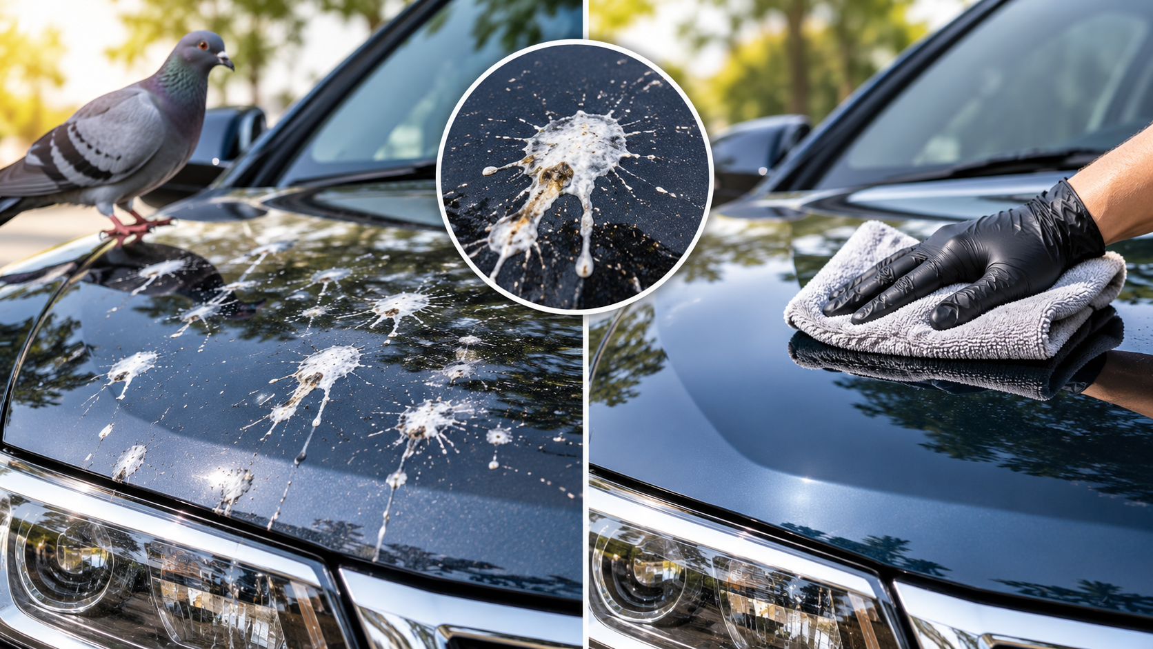 How to Remove Bird Droppings From Car Paint Safely